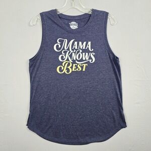 Home Free Sleeveless Logo Tank Top Mama Knows Best Blue L